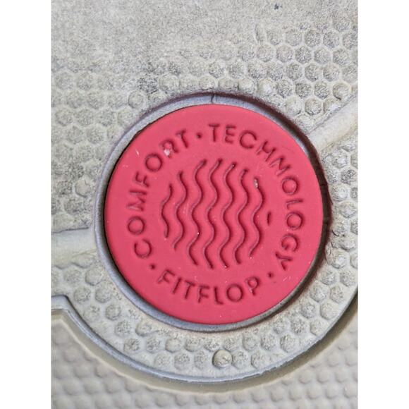 FITFLOP Sola Feather Gold Metallic Slip on Slides Sandals Size 9 41 Cute Pretty - Picture 8 of 9